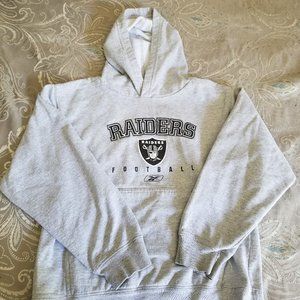 NFL Raider Football Grey Hooded Sweatshirt